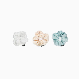 Trio de elástico de cabelo de bambu FURRFREE - tons pastéis frescos
