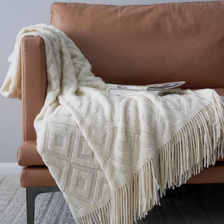 Cobertor com franjas Boho Diamond