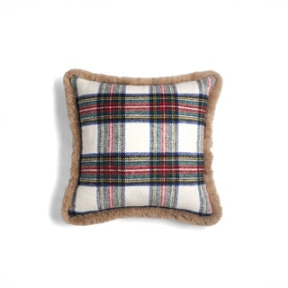 Capa de almofada xadrez clássica de inverno