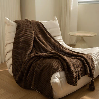 Cobertor Cozy Knit Tassel Throw