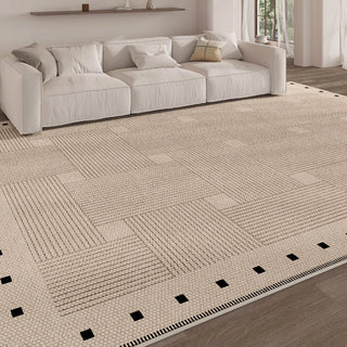 Tapete Easy Clean Classic Checkerboard Antiderramamento Moderno Sala de Estar Tapete de Área