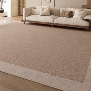 Tapete Easy Clean Classic Two-Tone Border Antiderramamento Pet-Friendly Minimalista Sala de estar Tapete