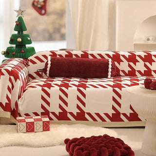 Capa de sofá Festive Houndstooth