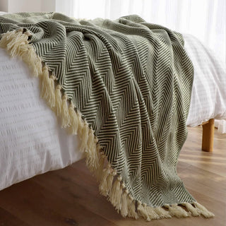 Cobertor Herringbone Knit Throw