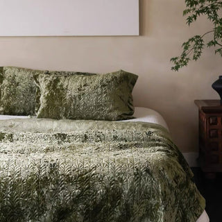 Conjunto de edredões Luxe Velvet Olive