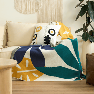 Conjunto de cobertor e capa de almofada Paradise Palms Throw