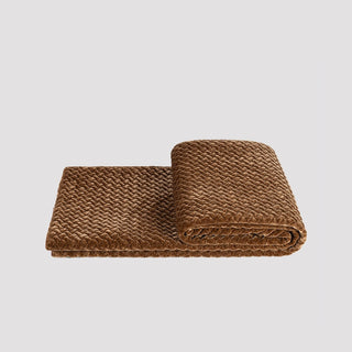 Cobertor acolchoado de veludo texturizado