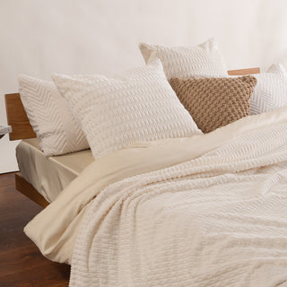Conjunto de cobertores Warm Faux Fur Throw — listrado