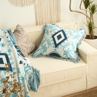Conjunto de cobertor e capa de almofada Aztec Boho Throw