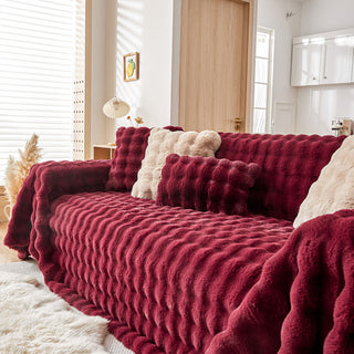 Capa de sofá Cozy Faux Fur Ripple