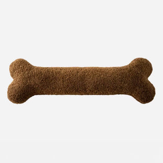 Almofada de pelúcia em forma de osso para cães em tecido macio hipoalergênico, perfeita para amantes de animais de estimação