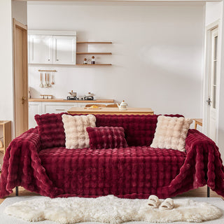 Capa de sofá Cozy Faux Fur Ripple