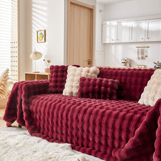 Capa de sofá Cozy Faux Fur Ripple