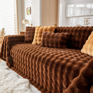 Capa de sofá Cozy Faux Fur Ripple