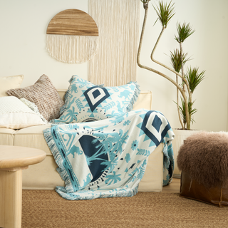Conjunto de cobertor e capa de almofada Aztec Boho Throw