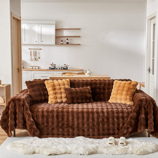 Capa de sofá Cozy Faux Fur Ripple