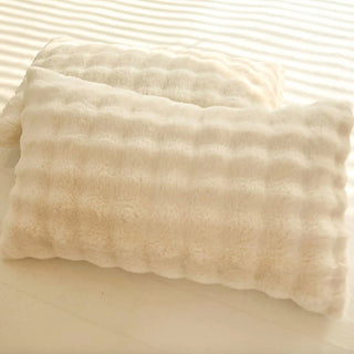 Conjunto de lençóis de pele de coelho sintética espessada Puffy Comfort