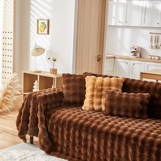 Capa de sofá Cozy Faux Fur Ripple