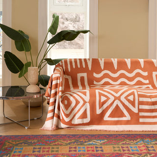Capa de sofá geométrica estilo Boho