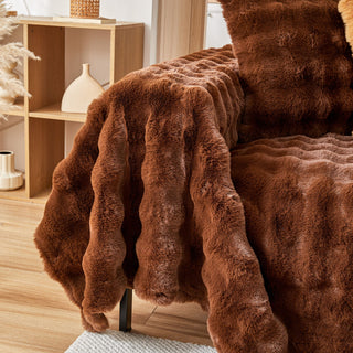 Capa de sofá Cozy Faux Fur Ripple