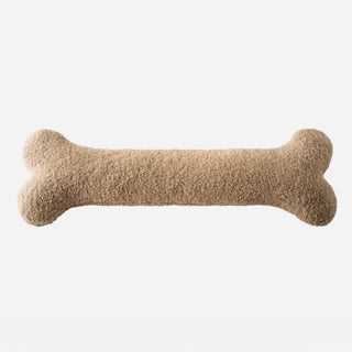 Almofada de pelúcia em forma de osso para cães em tecido macio hipoalergênico, perfeita para amantes de animais de estimação