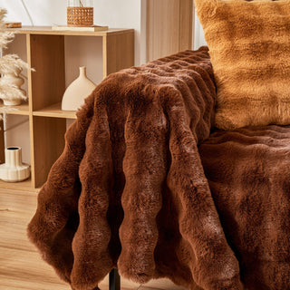 Capa de sofá Cozy Faux Fur Ripple