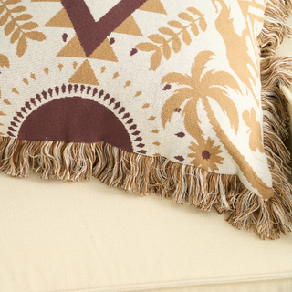 Conjunto de cobertor e capa de almofada Aztec Boho Throw