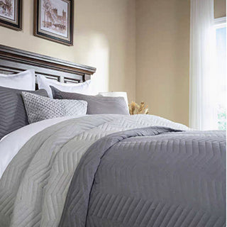 Conjunto de edredões com estampa Chevron