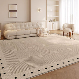 Tapete Easy Clean Classic Checkerboard Antiderramamento Moderno Sala de Estar Tapete de Área