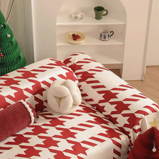 Capa de sofá Festive Houndstooth