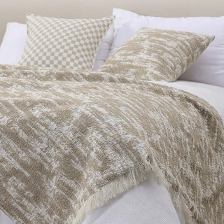 Cobertor de cama luxuosamente macio com franjas