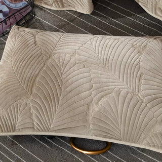 Conjunto de edredões com padrão de folhas texturizadas