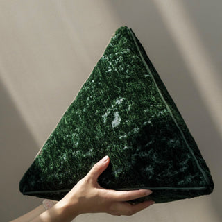 Almofada triangular Velvet Moss