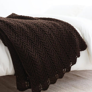 Cobertor Cozy Chevron Knit Throw
