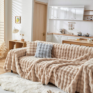 Capa de sofá Cozy Faux Fur Ripple
