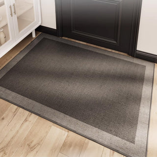 Tapete Easy Clean, borda natural, juta, durável, antiderrapante, adequado para animais de estimação, capacho interno de corredor minimalista