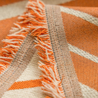 Capa de sofá Geometric Rust Chevron