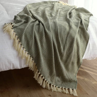 Cobertor Herringbone Knit Throw