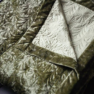 Conjunto de edredões Luxe Velvet Olive