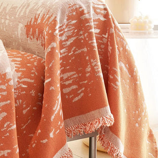 Capa de sofá Forest Horizon Chenille resistente a bolinhas com design florestal inspirado na natureza