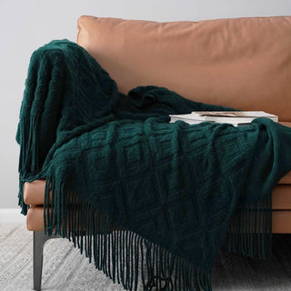 Cobertor com franjas Boho Diamond