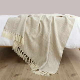 Cobertor Herringbone Knit Throw
