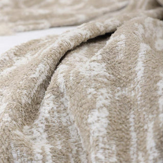 Cobertor de cama luxuosamente macio com franjas