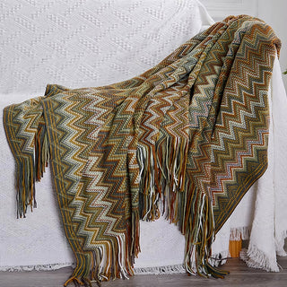 Cobertor Zigzag Knit Throw