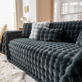 Capa de sofá Cozy Faux Fur Ripple