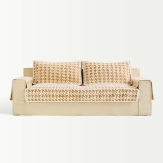 Capa de sofá Plush Houndstooth