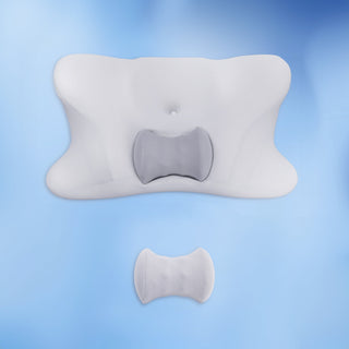 Almofada cervical ajustável 2 em 1, suporte de espuma viscoelástica Butterfly para alívio da dor e alinhamento da coluna vertebral