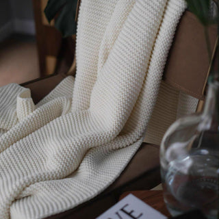 Cobertor Cozy Chunky Tricot Tassel Throw