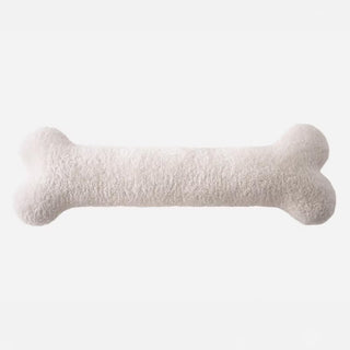 Almofada de pelúcia em forma de osso para cães em tecido macio hipoalergênico, perfeita para amantes de animais de estimação