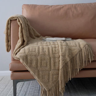 Cobertor com franjas Boho Diamond